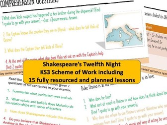 Shakespeare's Twelfth Night KS3 SoW