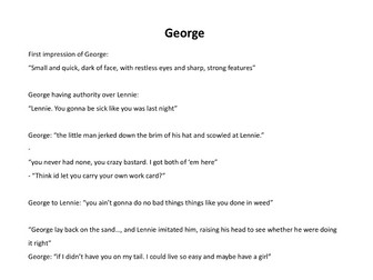 Of Mice and Men - George Quotes