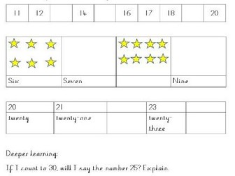 Counting forwards and backwards worksheets