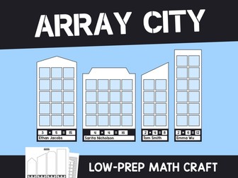 Array City Math Craft / Multiplication Arrays Activity / Teaching Arrays Project