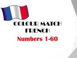 Numbers 1-60 COLOUR MATCH (French)