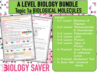 A Level Bio Bundle - 1a Biological Molecules