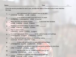 Art Forms Multiple Choice Worksheet And Answer Key