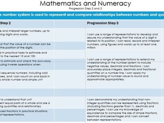 Curriculum for Wales Porgession Step 2 and 3 coverage tracker