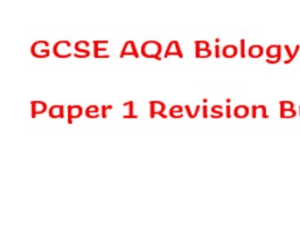 GCSE Biology Paper 1 Revision Bundle