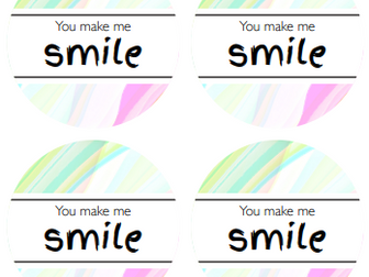 You make me smile stickers