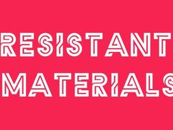 DT-RESISTANT MATERIALS-YEAR-2/3-MATERIALS PRE-ASSESSMENT