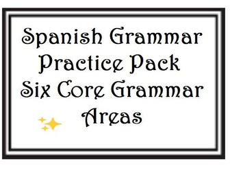 Spanish Grammar Practice Pack – Core Structures with Reference Sheet