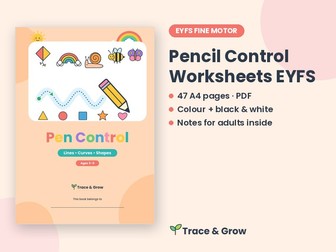 Pencil Control Worksheets EYFS Pre-Writing