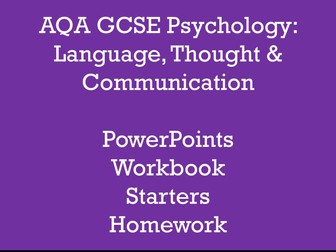 AQA GCSE Psychology: Language, Thought & Communication Topic Bundle