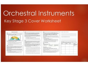 Orchestral Instruments: KS3 Music Cover Work