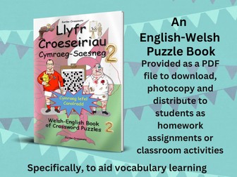 An English Welsh Intermediate Level Puzzle Book