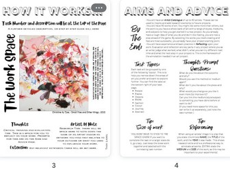 40 task Summer Workbook - GCSE Fine Art