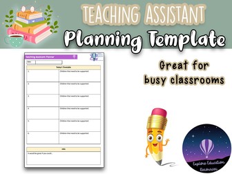 Teaching Assistant Planner Template