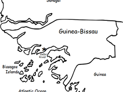 Download GUINEA-BISSAU - Printable handout with map and flag | Teaching Resources