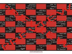 Present Simple Tense with Yes-No Questions Checker Board Game