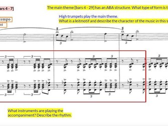 GCSE 9-1 Music Edexcel "Star Wars" - Score Analysis Part 1 - QUESTION