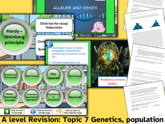 Topic 7: Revision Genetics, populations, evolution and ecosystems