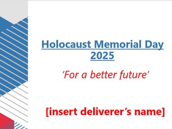 Holocaust Memorial Day Assembly 2025 - 'For a Better Future'