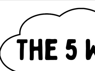 The 5 W's writing bubbles