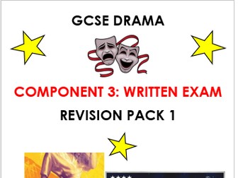 Eduqas GCSE Drama Revision Pack covering both Sec A Hard to Swallow and Sec B Live Theatre