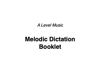 Melodic Dictation Booklet, A Level Music (Eduqas), 14 exam-style questions