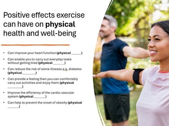 AQA GCSE PE - Chapter 6 - Health, Fitness & Well-being