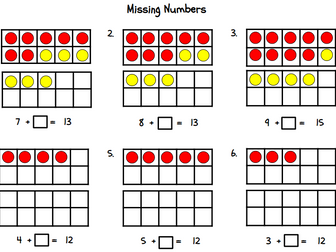 Missing Number Addends to 20