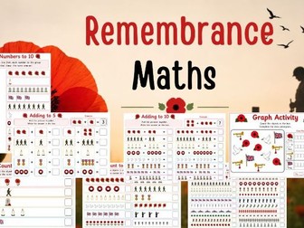 Remembrance themed maths: number to 5,10,20