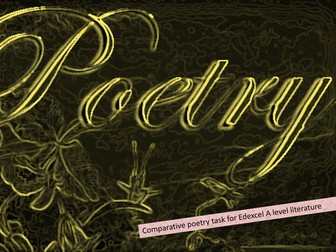 Edexcel 'poems of the decade' COMPARATIVE  poems bundle 1