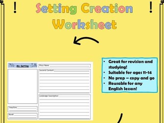 Setting Creation Worksheet
