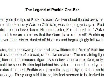 The Legend of Podkin One Ear Model story T4W