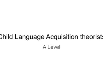 CLA Theorists A Level English Language