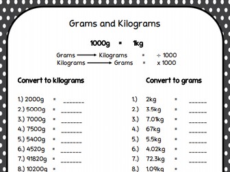 Grams and Kilograms Bundle