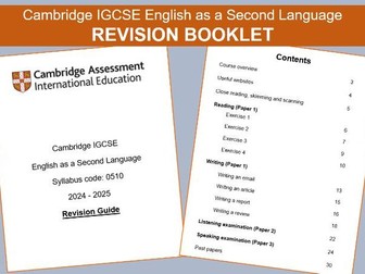 Cambridge IGCSE ESL Revision Booklet & Past Papers