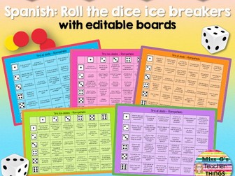 Roll the Dice Ice Breakers in Spanish – Speaking & Listening Activities