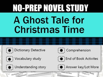 A Ghost Tale for Christmas Time Novel Study-A Ghost Tale for Christmas Time Chapter End Activites,