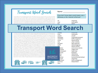 Transport Word Search