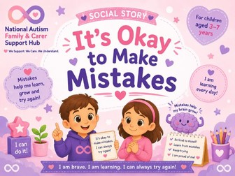 It's Okay to Make Mistakes Social Story (ASD)