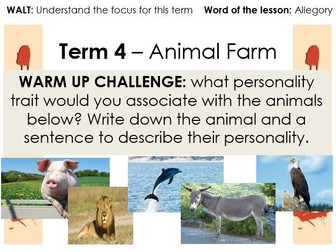 Animal Farm complete SOW and booklet