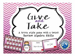 Give and Take Equation Review Game