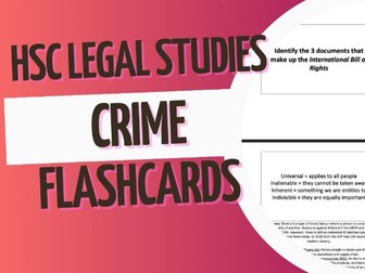 HSC Legal Studies Crime Flash Cards