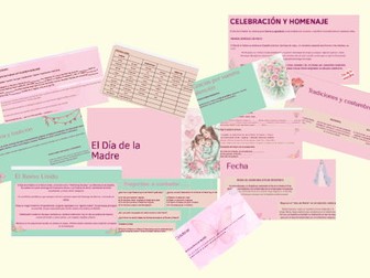El Dia de la Madre Spanish PPT/PDF KS3/GCSE