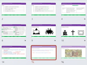 A-Level English: King Lear Context Lessons and Handouts (2x4)
