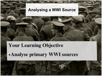 WWI Source Analysis Activity