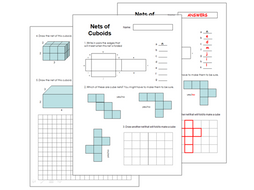 Nets Of Cuboids Worksheet 