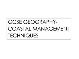 GCSE Geography Costal Management Techniques Sheet