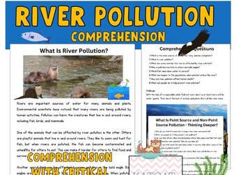 River Pollution - comprehension and critical thinking skills