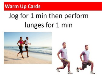 Warm up cards for PE