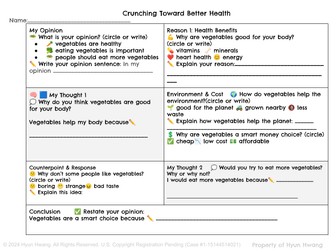 Grade 4 Opinion Writing — Crunching Toward Better Health: The Power of Vegetables (Module 8)